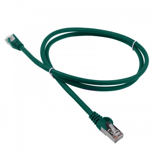 Патч-корд RJ45 кат 6A FTP шнур медный экранированный LANMASTER 1.0 м LSZH зеленый LAN-PC45/S6A-1.0-GN