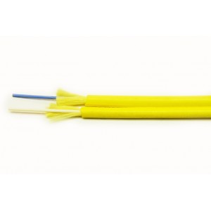 Кабель 2 волокна одномод внутренний, ZIP cord, LSZH, SM OS2, желтый