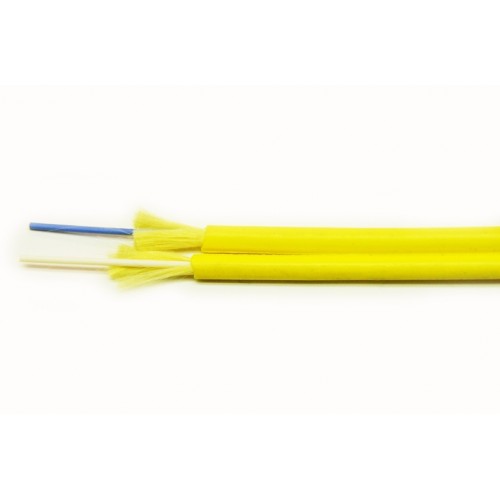 Кабель 2 волокна одномод внутренний, ZIP cord, LSZH, SM OS2, желтый LAN-OFC-ZI2-S2-LS