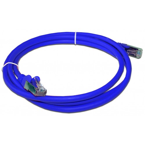 Патч-корд RJ45 кат 5e FTP шнур медный экранированный LANMASTER 0.5 м LSZH синий LAN-PC45/S5E-0.5-BL