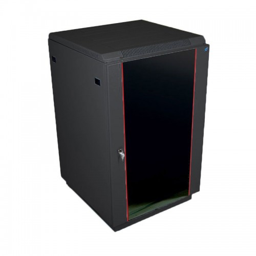 Шкаф ЦМО 19" телекоммуникационный напольный 22U (600x1000) дверь стекло, цвет чёрный ШТК-М-22.6.10-1ААА-9005