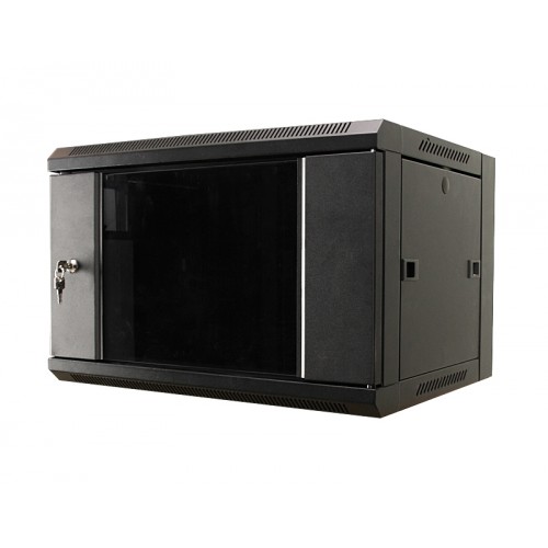 Шкаф 19" 15U MDX настенный, 600 мм, дверь стекло, черный MDX-SH-15U60-60-GS-BK