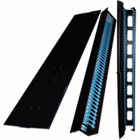 Боковые органайзеры распределительной рамы с боковой панелью, 47U, 150 мм, 2 шт., черные
