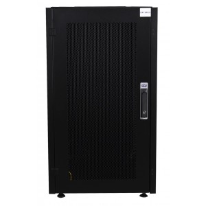Шкаф напольный 20U Datarex DR-721001 600х600 перфорированные передняя дверь и задняя стенка, черный