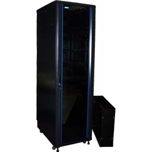 Шкаф TWT 19" телекоммуникационный, Business, 27U 600x1000, без дверей, с боковыми стенками, черный
