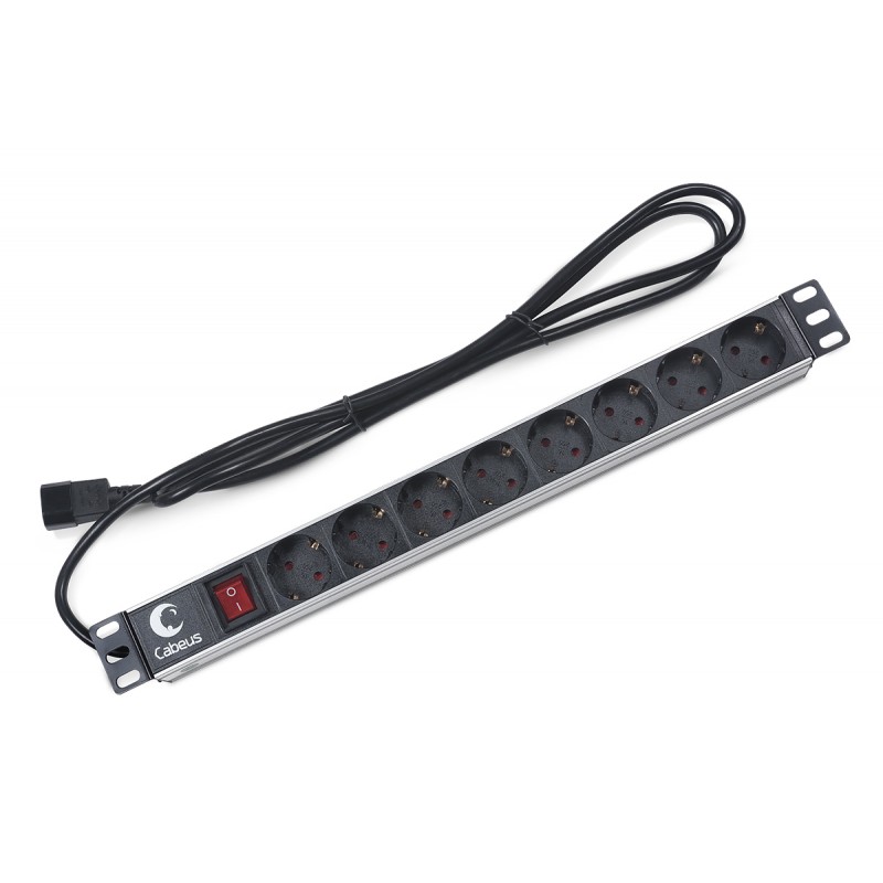 Блок евророзеток для 19 шкафов 10а cabeus pdu 8p 2iec 8 розеток