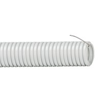 Труба гофрированная 40мм ПВХ легкая с протяжкой (20м) серый