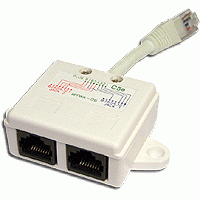 Y-адаптер, 1 телефонный и 1 компьютерный порт, экранированный