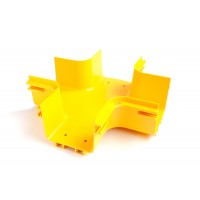 Х-соединитель оптического лотка 240 мм, желтый
