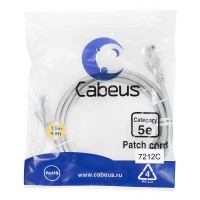 Cabeus PC-UTP-RJ45-Cat.5e-1.5m Патч-корд U/UTP, категория 5е, 2xRJ45/8p8c, неэкранированный, серый