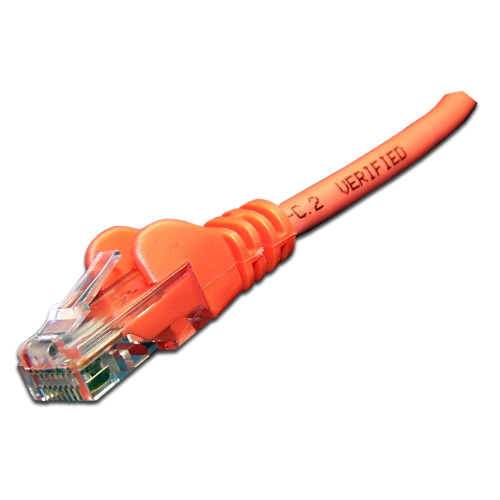 Патч-корд RJ45 UTP кат 6 шнур медный LANMASTER 0.5 м LSZH оранжевый LAN-PC45/U6-0.5-OR