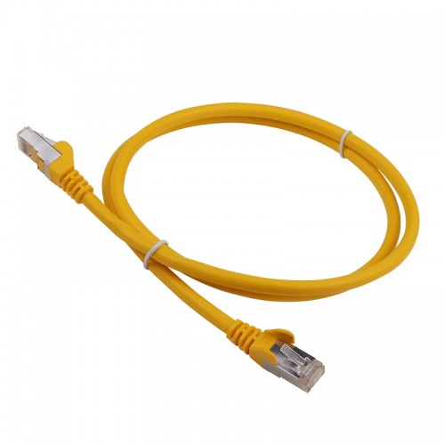 Патч-корд RJ45 кат 6A FTP шнур медный экранированный LANMASTER 0.5 м LSZH желтый LAN-PC45/S6A-0.5-YL