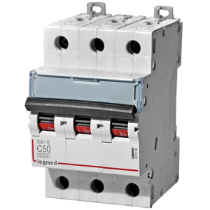 Автоматический выключатель Legrand  DX3-E C50 3П 6kA (407296)