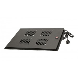 Вентиляторный блок потолочный 4 элемента для напольных шкафов MDX  глубиной 800мм, черный