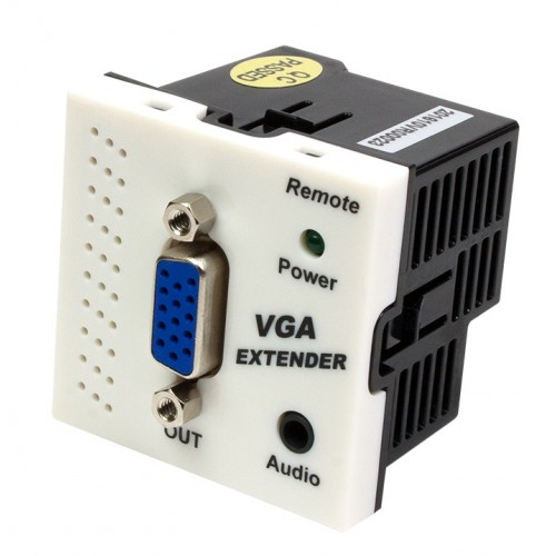 Конвертор RJ45-VGA, приемник, без блока питания, формата Mosaic, 45x45мм, белый LAN-SIP-23VGA/RX-WH