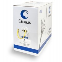 Cabeus UTP-4P-Cat.5e-SOLID-YL Кабель витая пара U/UTP кат5e 4 пары 4x2x0,50 желтый 305м