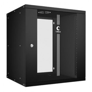 Cabeus WSC-05D-12U55/45-BK Шкаф настенный 12U 19" 550x450 дверь стекло, черный 10180c