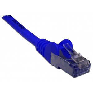 Патч-корд RJ45 кат 6 FTP шнур медный экранированный LANMASTER 3.0 м LSZH синий