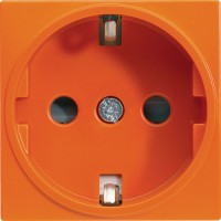 NM Лицевая панель электрической розетки Mosaic 45x45, 2K+3, со шторками, оранжевая