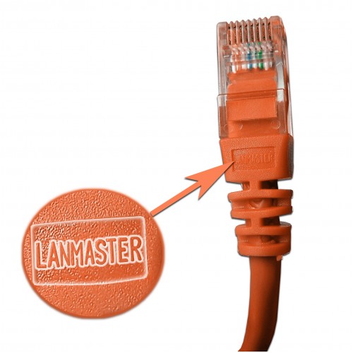 Патч-корд RJ45 UTP кат 5Е шнур медный LANMASTER 7.0 м оранжевый LAN-45-45-7.0-OR