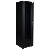 Шкаф напольный 32U Datarex DR-700301 600х600 передняя дверь стекло, задняя стенка металл, черный