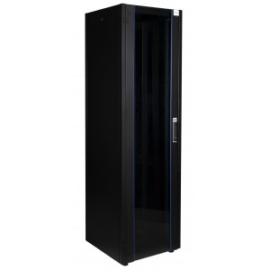 Шкаф напольный 32U Datarex DR-700301 600х600 передняя дверь стекло, задняя стенка металл, черный
