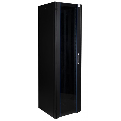 Шкаф напольный 32U Datarex DR-700301 600х600 передняя дверь стекло, задняя стенка металл, черный DR-700301