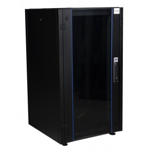 Шкаф напольный 20U Datarex DR-700011 600х800 передняя дверь стекло, задняя стенка металл, черный
