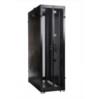 Шкаф ЦМО 48U серверный ПРОФ напольный 800x1200 дверь перфор., задние двойные перфор., в сборе