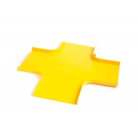 Крышка Х-соединителя оптического лотка 240 мм, желтая