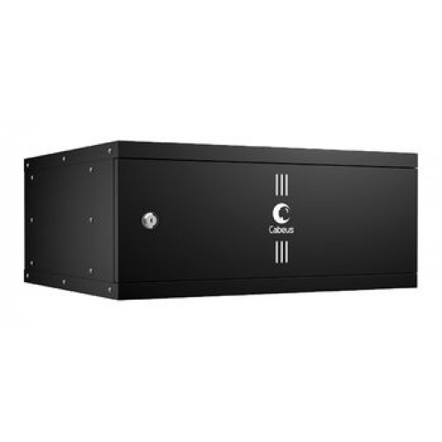 Cabeus WSC-05D-4U55/45m-BK Шкаф телекоммуникационный настенный 19" 4U, металл цвет черный 10186c WSC-05D-4U55/45m-BK