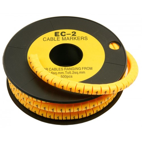 Cabeus EC-2-1 Маркер для кабеля д.7.4мм, цифра 1 EC-2-1 Cabeus EC-2-1 Маркер для кабеля д.7.4мм, цифра 1 EC-2-1