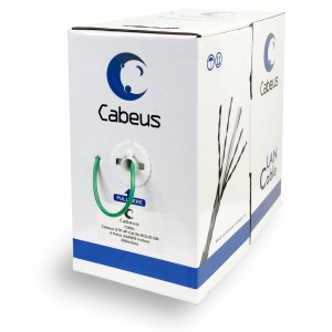 Cabeus UTP-4P-Cat.5e-SOLID-GN Кабель витая пара U/UTP кат5e 4 пары 4x2x0,50 зеленый 305м