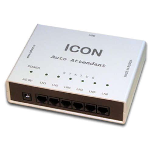 6-канальный интеллектуальный автосекретарь с системой голосовой почты ICON AA456USB AA456USB