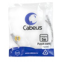 Cabeus PC-UTP-RJ45-Cat.5e-0.3m Патч-корд U/UTP, категория 5е, 2xRJ45/8p8c, неэкранированный, серый