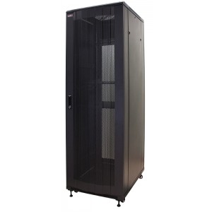 Шкаф серверный MDX 42U 600x1000, перфорированные двери, ножки, черный