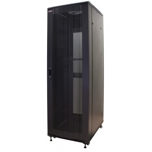 Шкаф 19 " серверный MDX 42U 600x1000, перфорированные двери, черный MDX-RACK42-6х10-PERF