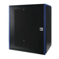 Шкаф 15U Datarex DR-620321 настенный 600х600 перфорированная дверь, черный