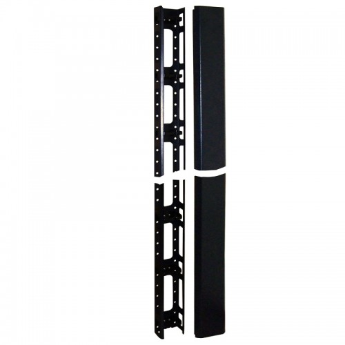 Кабельный органайзер вертикальный 27U, для шкафов Business шириной 800 мм, металл, черный TWT-CBB-ORG27U*