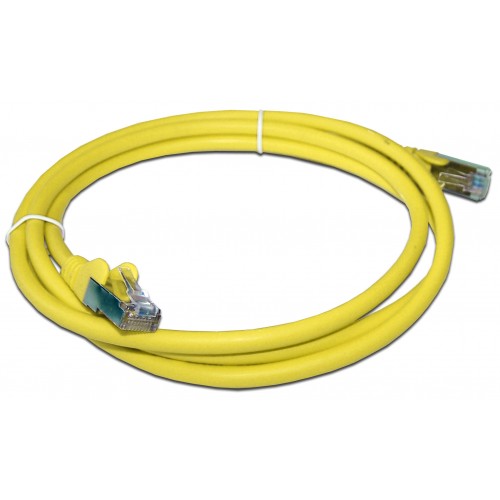 Патч-корд RJ45 кат 5e FTP шнур медный экранированный LANMASTER 3.0 м LSZH желтый LAN-PC45/S5E-3.0-YL