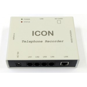Автономное 4-канальное устройство записи телефонных переговоров с сетевым доступом TR4NS