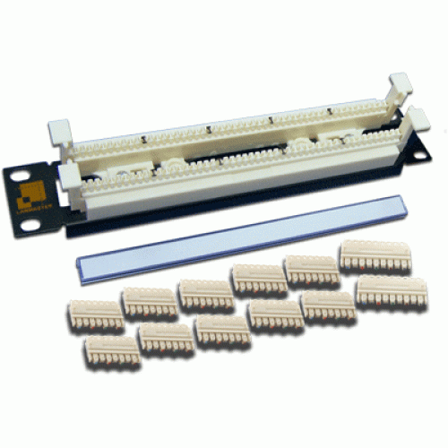50-парный 110 кросс LANMASTER 10" 1U, блоки в комплекте LAN-RS110-50FT/10