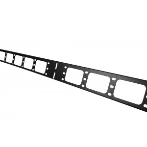 Вертикальный кабельный органайзер в шкаф, ширина 75 мм 27U, цвет черный