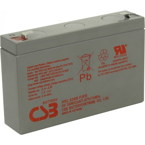 Аккумуляторная батарея CSB HRL634W СSB-HRL6/9