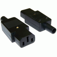 Вилка IEC 60320 C13, 10A, 250V, разборная, черная