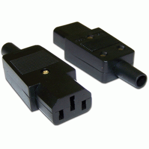 Вилка IEC 60320 C13, 10A, 250V, разборная, черная