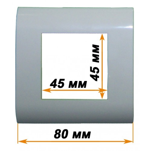 Пластиковая накладка на цоколь, 45x45, белая LAN-FR45x45-WH