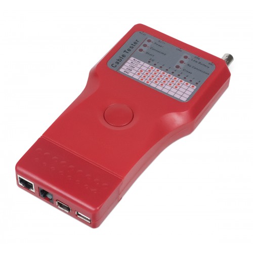 Cabeus CT-SLT-5-1 Тестер для витой пары, коаксиала, телефона, USB, 1394 (батарея в комплекте, светодиод состояния) CT-SLT-5-1
