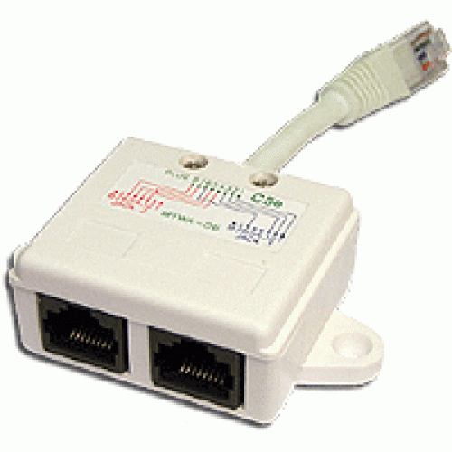 Y-адаптер, 2 телефонных порта, экранированный TWT-Y-U2-U2-S