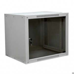 Шкаф 6U 350 мм MDX настенный 19" облегченный, дверь стекло, без задней стенки, серый